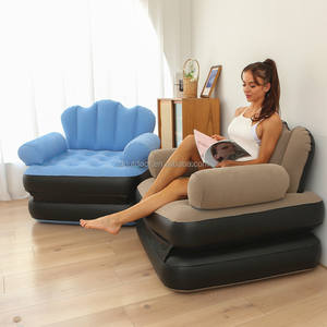 उच्च-ग्रेड आरामदायक pvc inflatable फ्लैकिंग सोफा आधुनिक डिजाइन डबल सोफा थोक के लिए सीधे निर्माता - Product Image 4