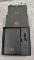 Articles cadeaux de luxe promotionnels en gros, carnet A5 en cuir, journal personnalisé, agenda de bureau, ensemble cadeau d'entreprise avec stylo