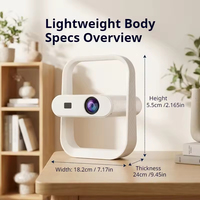 Proyektor Pintar Hy370 Ultra HD 300 Ansi Lumens 720p Wifi6 Unduh Mini Proyektor Portabel Rumah