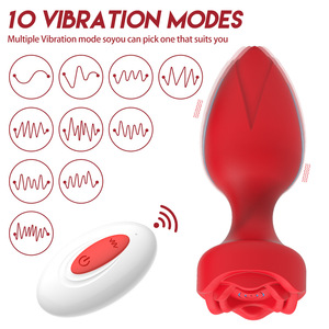 Waterdichte Afstandsbediening Meisje Full Body Massage Butt Plug Rose Vibrator Sex Anale Speelgoed Voor Koppels - Product Image 5