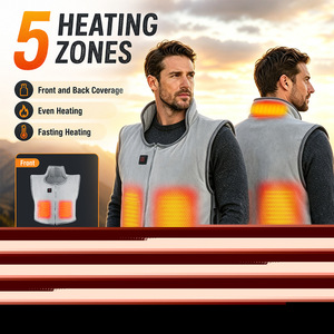 USB <b>Rechargeable</b> <b>Heated</b> Vest Electric Heating <b>Gilet</b> 3 Heating Levels Windproof Winter Wear for Outdoor - Product Image 4
