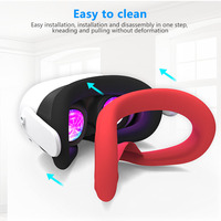 Lunettes VR Housse de protection en silicone pour Meta Quest3/Quest3S Accessoires de remplacement Masque facial en silicone