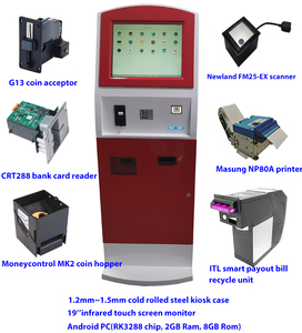 Tự đặt hàng thanh toán kiosk trang bị với jcm chấp nhận tiền mặt đồng xu acceptorcard đọc ngón tay in cho rửa xe - Product Image 6