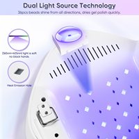 Lampe à ongles professionnelle sans fil à double lumière, paillettes et strass, 365nm+405nm, séchoir à vernis à ongles puissant pour la beauté des ongles