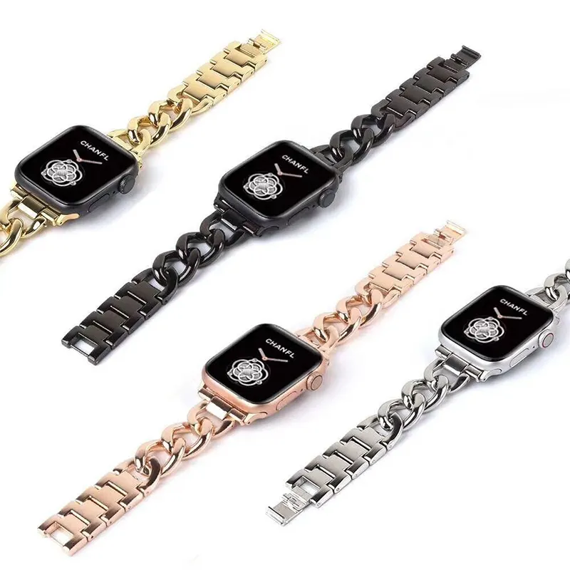 Denim Chain For Apple Watch Serious 7 45mm Band For Gold Apple Watch Band Smart Watch Bands Accessories