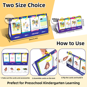 Kindergarten Classroom 80 Palabras Frases Tarjetas Venta CALIENTE Niños Iluminación Juguete Sentencia Construcción Flip <span class=keywords><strong>Chart</strong></span> - Product Image 6