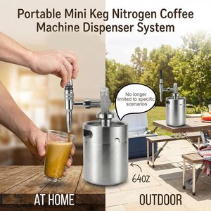 Macchina per Caffè Nitro Cold Brew da 64oz con <span class=keywords><strong>Valvola</strong></span> di Sicurezza e Rubinetto per Crema per Amanti del Caffè - Product Image 5