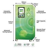 Máquina Expendedora Inversa Básica Tipo Drop-In, Quiosco de Reciclaje Multitemplo de un Solo Toque para Comunidades y Parques Industriales