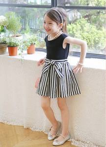 Ropa Infantil al por Mayor, Vestido de Fiesta a Rayas de Manga Corta con Lazo, de Algodón para Niñas Bebés, de Proveedor Chino - Product Image 5