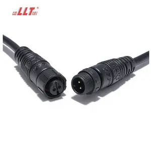 LLT M12 110V 10A Waterproof Cable Connector Plug 2/3/4/5/6/7/8Pin Male & Female Rainproof Outdoor