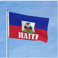 Drapeau de la Guadeloupe personnalisé en gros, imprimé sur une face, résistant à la décoloration, livré avec une poignée gauche et 2 œillets – Ventes flash