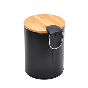 Office Garbage <strong>Bin</strong> <strong>Fire</strong> Resistant Waste <strong>Bin</strong> with Toilet Brush Commercial Stainless Steel Painted Metal Foot Pedal Lid All-season - Product Image 5