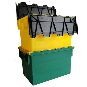 Caixa de Mudança Plástica Sólida Empilhável e Dobrável de <span class=keywords><strong>70L</strong></span> com Tampa e Contêineres Plásticos - Product Image 3