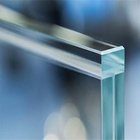 Verre feuilleté double de sécurité en PVB SG, trempé et flotté, transparent, pour salle de bain, extérieur et garde-corps d'escalier
