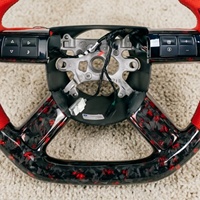 Volant en fibre de carbone forgé avec LED pour Dodge Chrysler 300 300c 300srt SRT8 Dodge Charger Challenger 2005-2008