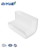 Accessoires pour conduits plats en plastique, coude de raccordement au sol, raccords de conduits d'air plats, connecteur plat pour système de ventilation centralisée domestique CVC