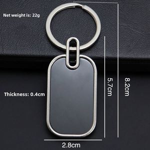 Factory Laser Engravable Metal Keychains Anti-Lost Car Key Rings Blank Single Plate Ideal Promotional <b>Gifts</b> <b>for</b> Corporate Events - Product Image 4