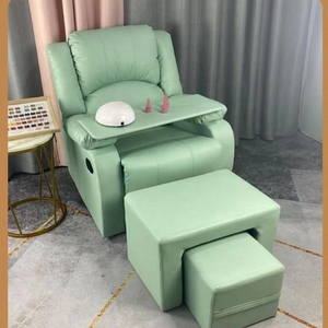Sofá Cama Manual Extensible Blanco para Salón de Uñas y Spa con Taburete de Brazos, Set de Sofá para Tienda de Spa al por Mayor - Product Image 4