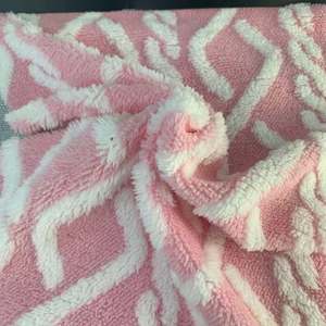 Free Sample Textiles Material Jacquard Sherpa <strong>Fabric</strong> <strong>Flannel</strong> Fleece <strong>Fabrics</strong> for Clothing - Product Image 6