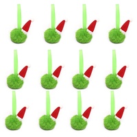 Meilleures ventes : Pendentif de Noël artisanal en peluche, monstre elfe vert et duveteux, avec cordon, pour fêtes festives en Europe et en Amérique
