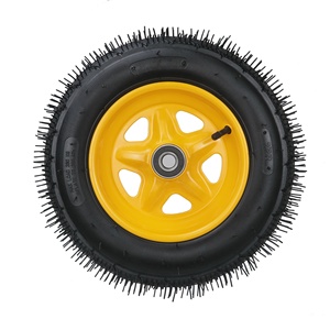 Pneus de <span class=keywords><strong>brouette</strong></span> Hanak Wholesale 14 pouces 3508 Five Star à jante jaune, alésage 20 mm, 2PR, garantie 1 an, roulement à billes - Product Image 2