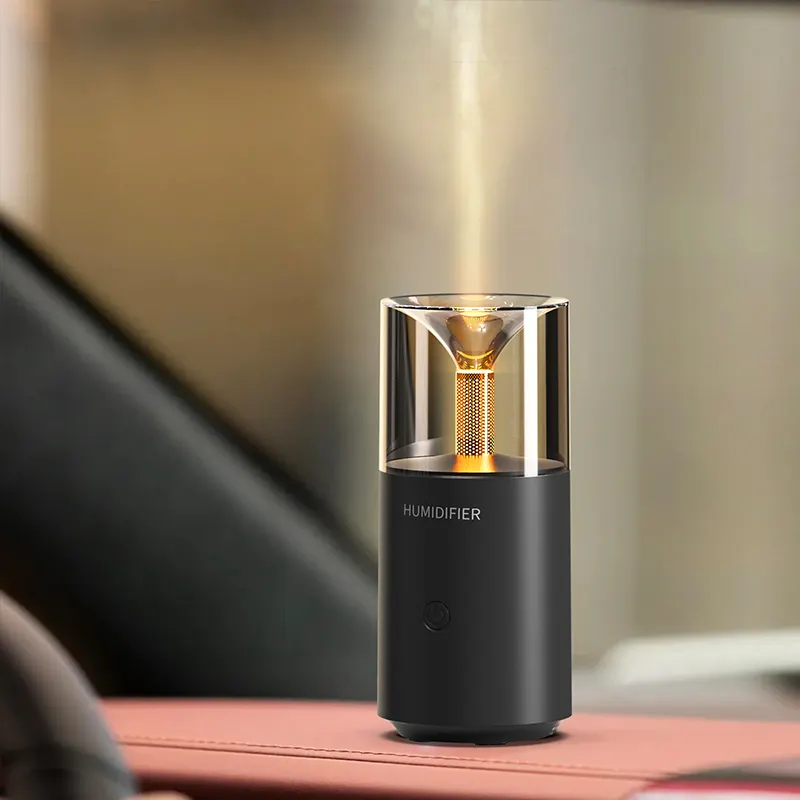 2023 Nieuwe Producten 120Ml Desktop Kaarslicht Aroma Diffuser Met Nachtlampje Aroma Diffuser Voor Auto Huishouden