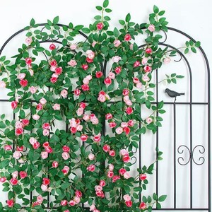 Guirlandes de roses artificielles en soie pour décorations de mariage, style bouquet, fond floral décoratif pour mur - Product Image 2