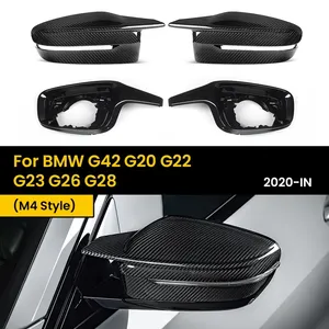 ฝาครอบกระจกมองหลังรถยนต์คาร์บอนไฟเบอร์แห้งจริง G42 G20 G23 G26 G28สไตล์ M4 4ชิ้น/เซ็ตโดยตรง - Product Image 3