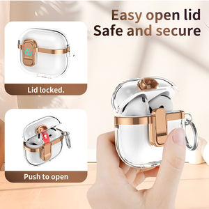 Clip de verrouillage étui de protection en TPU souple Transparent pour Apple <span class=keywords><strong>Airpods</strong></span> 4 /<span class=keywords><strong>Airpods</strong></span> Pro 2 étuis de couverture - Product Image 5