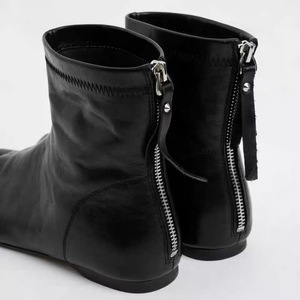 Bottes plates à bout fendu coréennes 2026 pour femmes, avec talon compensé invisible et fermeture éclair arrière, confortables et durables - Product Image 4