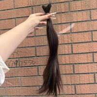 Cheveux humains vierges bruts lisses et soyeux en vrac, cheveux humains en vrac non traités à cuticules intactes pour tressage