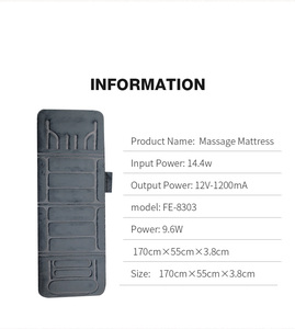 Colchón de masaje con calefacción por vibración, 10 motores, sistema vibratorio de cuerpo completo, cama, colchón de espuma, masaje - Product Image 4