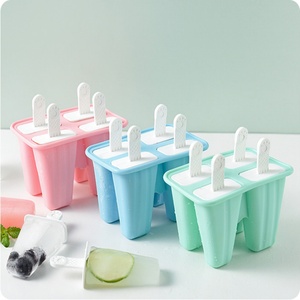 Multi-tasse réutilisable congélateur de qualité alimentaire en silicone moule de glace moules de <span class=keywords><strong>popsicle</strong></span> baceau de cube de glac - Product Image 4