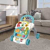 Trotteur d'apprentissage multifonctionnel en plastique avec lumière et son pour piano musical-pour la marche et le jeu de bébé