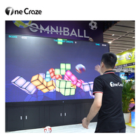 Écran interactif mural pour jeu de Rickleball, multi-joueurs, Omniball, basketball, tennis, volleyball, football, soccer