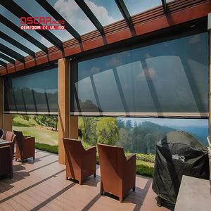 Panneaux latéraux en polyester pour la protection de la vie privée et contre les intempéries, <span class=keywords><strong>moustiquaire</strong></span> pour terrasse et balcon, stores enrouleurs à télécommande - Usa Shutter Roller Blind - Product Image 1