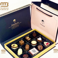Boîte cadeau en carton solide avec séparateurs, boîte à chocolat en papier, boîte à bonbons de mariage, boîte à chocolat artisanale, grande boîte