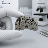 Implante Ortopédico Poroso de Ti-6Al-4V ELI Impreso en 3D con Estructura de Rejilla Mediada por Fusión por Haz de Electrones, Dispositivo Médico Personalizado OEM