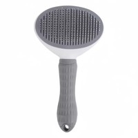 Brosse auto-nettoyante en ABS pour animaux de compagnie – L'outil indispensable pour chats et chiens – Élimination des poils morts en un clic – Douce pour le pelage