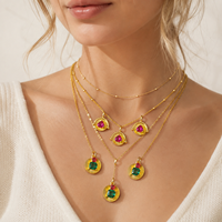 Ciondoli a Cuore Rosa Girevoli Personalizzati, Ciondoli a Cuore in Rame con Pietra Verde all'Ingrosso per Accessori Fai da Te e Gioielli