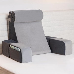 Coussin de lecture ergonomique de 21 pouces <span class=keywords><strong>pour</strong></span> lire au <span class=keywords><strong>lit</strong></span>, avec poches latérales, housse amovible, support <span class=keywords><strong>pour</strong></span> chaise TV - Product Image 1