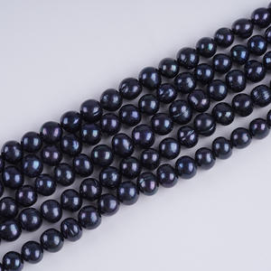 Zhuji <b>Pearl</b> 9-10mm White/Near Round Natural Freshwater <b>Loose</b> <b>Pearls</b> String Punch DIY Jewelry Accessories - Product Image 4