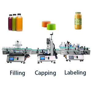 FK- Vial Filling Line Suppliers Automatic Piston Milk 4 Heads Plastic Bottle desktop Filling And Capping Machine