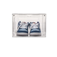 Boîte de rangement transparente pour baskets PP AJ, ouverture latérale magnétique, pliable, empilable, simple et moderne, vente en gros transfrontalière