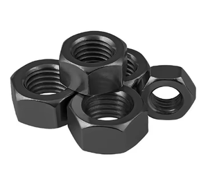 น็อตหกเหลี่ยมเมตริก DIN 934 เหล็กชุบดำ 8.8 10.9 ขนาด M12 M14 M16 M18 M20 M22 M24 M36 - Product Image 1