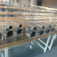 Boîtier audio transparent en acrylique, châssis personnalisable en plexiglas, modèle de boîtier