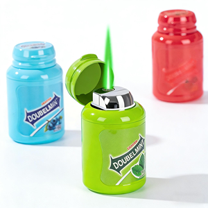Briquet torche <span class=keywords><strong>en</strong></span> métal tendance <span class=keywords><strong>en</strong></span> <span class=keywords><strong>forme</strong></span> <span class=keywords><strong>de</strong></span> <span class=keywords><strong>chewing</strong></span>-<span class=keywords><strong>gum</strong></span>, vente chaude 2026, 3 couleurs, coupe-vent, rechargeable au gaz avec flamme verte - Product Image 5