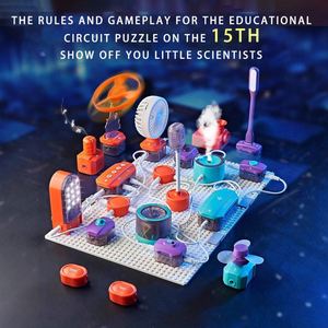 Juego de bloques de construcción de circuitos para niños, ciencia y educación transfronteriza, kit de experimentos científicos DIY, juguetes educativos - Product Image 3