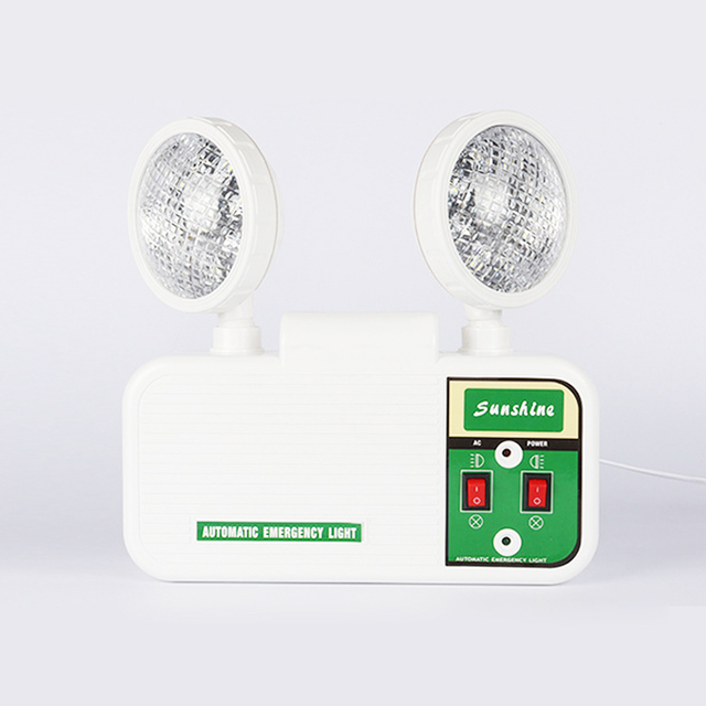 Rechargeable LED Twin Spot Emergency Light with 2 Hours Backup for Hotels & Hospitals Indoor/Outdoor Use