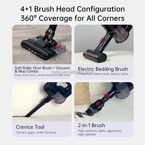 <span class=keywords><strong>Aspirateur</strong></span> sans fil <span class=keywords><strong>avec</strong></span> moteur sans balais, buse de lavage, lumières LED, 2 vitesses, cyclone tactile, HEPA, CB, CE, RoHS, GS1 Plus - Product Image 6